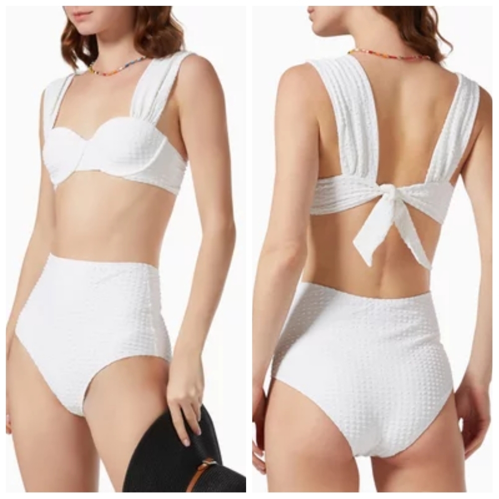 Evarae Audrey Underwire Bikini Top Textured White 6